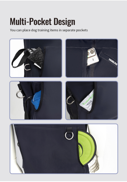 Truelove Fashionable Waterproof Protective Reflective Cloth Multi-Pockets Pet Dog Trainer Handler Vest (TLG2751)