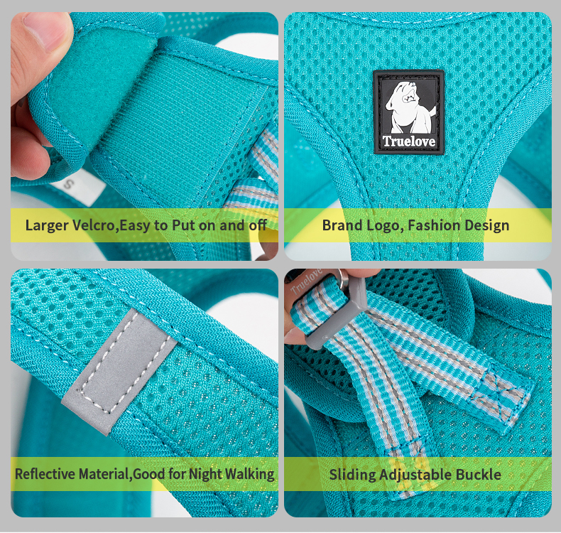 Truelove Nylon Solid Color Dog Harness Vest for Training Puppy Walking (TLH2911)