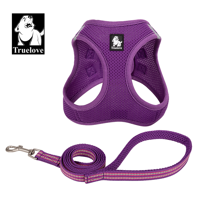 Truelove Nylon Solid Color Dog Harness Vest for Training Puppy Walking