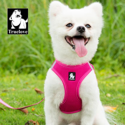Truelove Nylon Solid Color Dog Harness Vest for Training Puppy Walking
