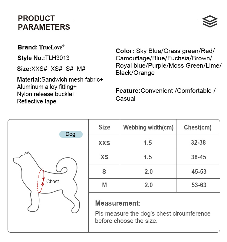 Truelove Breathable Soft Dog Vest