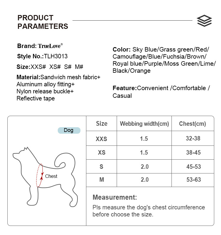 Truelove Breathable Soft Dog Vest