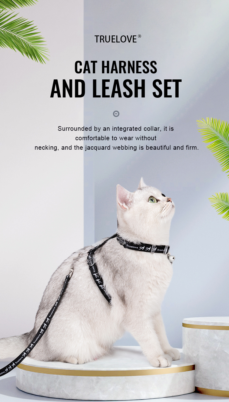 Truelove Cat Harness and Leash Set for Safe Outdoor Walks (TLH3912)