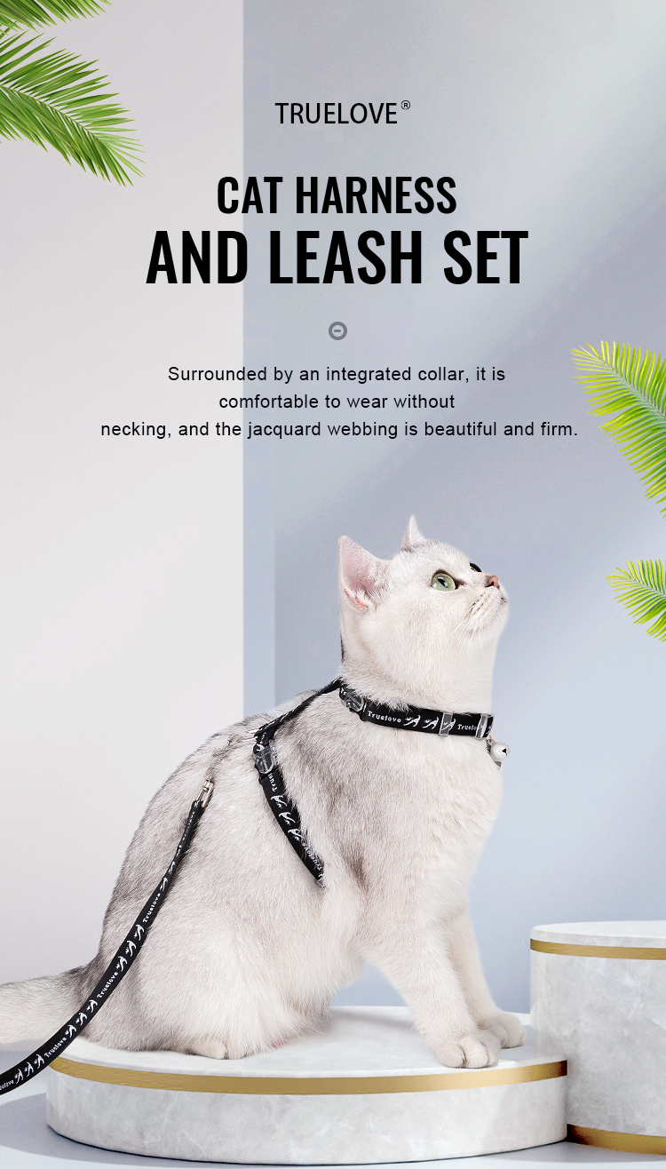 Truelove Cat Harness and Leash Set for Safe Outdoor Walks (TLH3912)