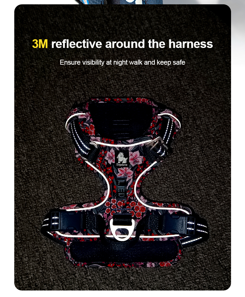 Truelove Easy On/Off Harness with Front and Back Leash Attachments (TLH5656)