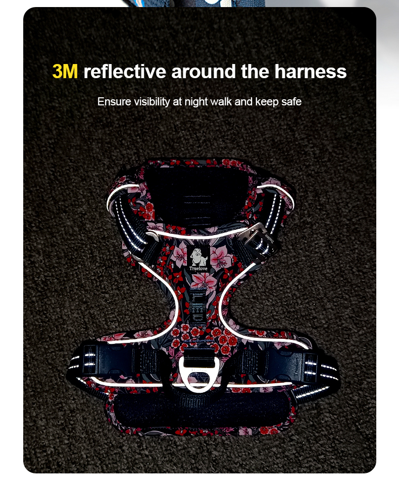 Truelove Easy On/Off Harness with Front and Back Leash Attachments (TLH5656)