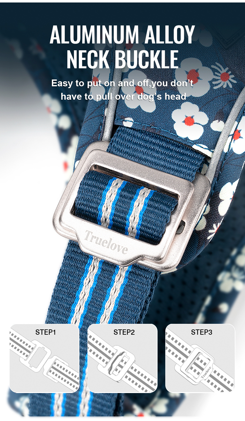 Truelove Easy On/Off Harness with Front and Back Leash Attachments (TLH5656)