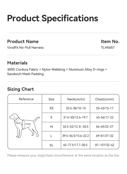 Truelove VividFit No Pull Pet Harness (TLH5657)