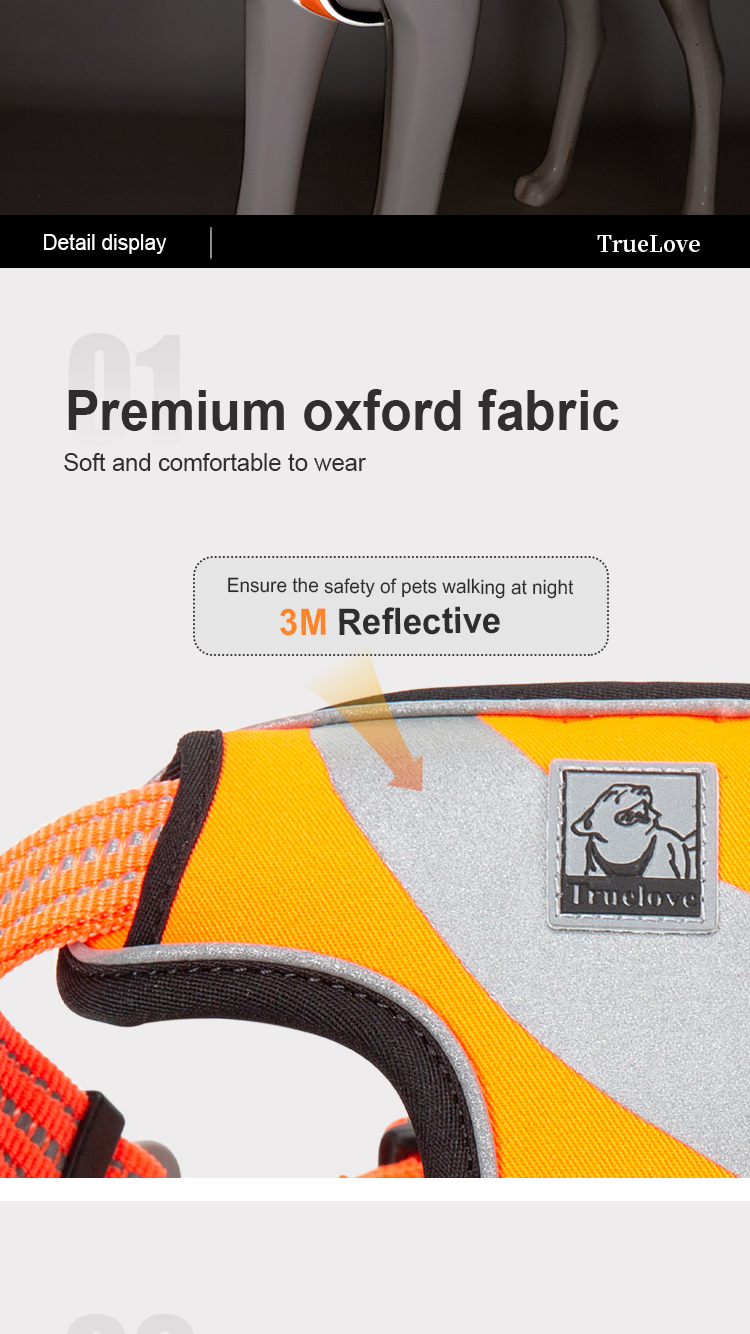 Truelove Escape-proof Reflective Tactic Dog Harness (TLH5991)