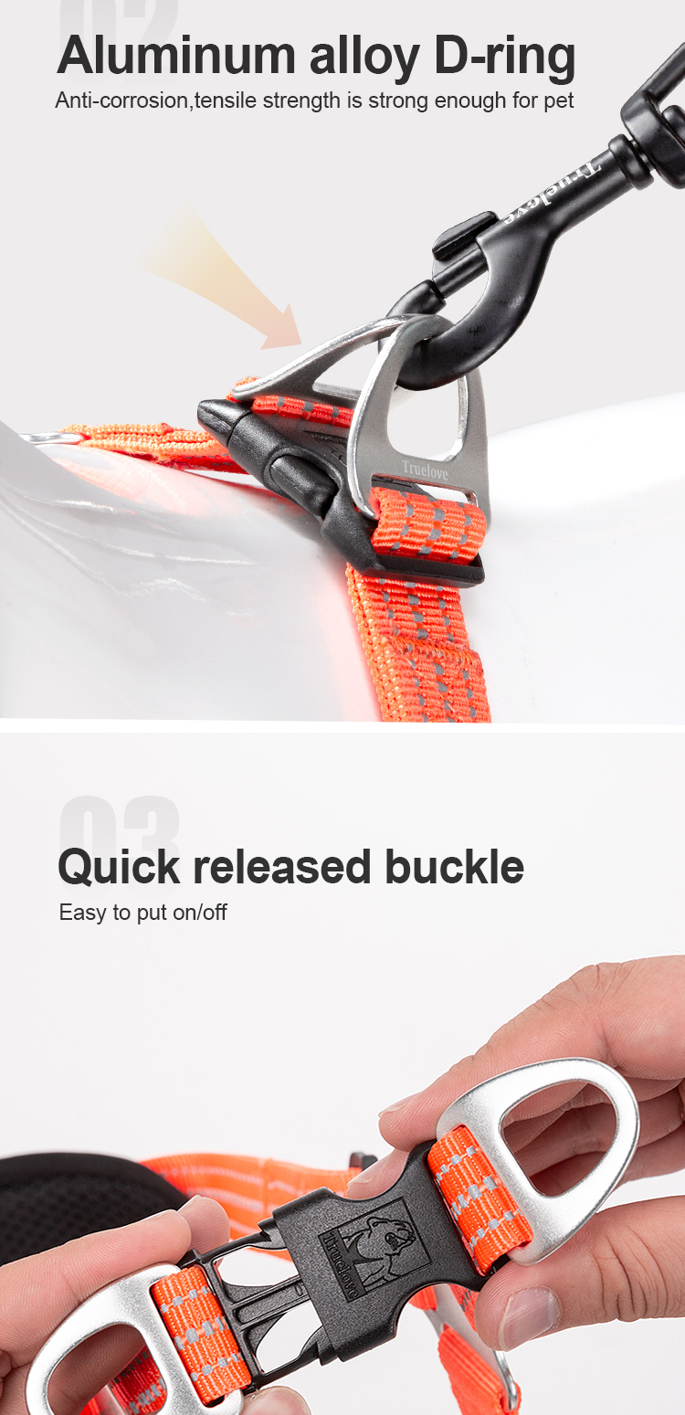 Truelove Escape-proof Reflective Tactic Dog Harness (TLH5991)