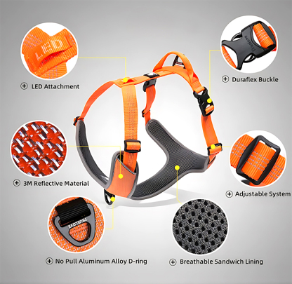 Truelove Reflective Breathable Adjustable Dog Harness