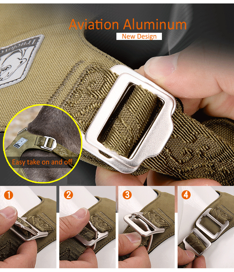 Truelove Cordura Fabric Soft Durable Tactical Dog Harness
