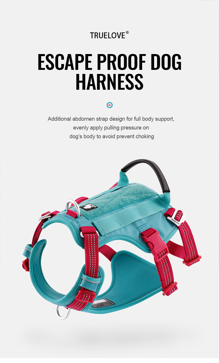 Truelove Escape-proof Reflective Tactic Dog Harness (TLH7011)