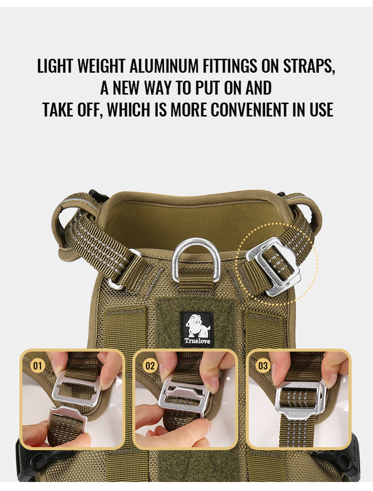 Truelove Escape-proof Reflective Tactic Dog Harness (TLH7011)
