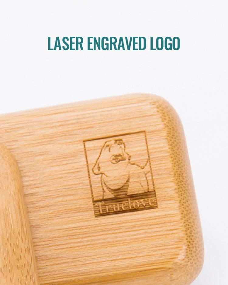 Truelove Bamboo Elegance: Stainless Steel Deep-Care Pet Comb with Ergonomic Design (TLK20131)