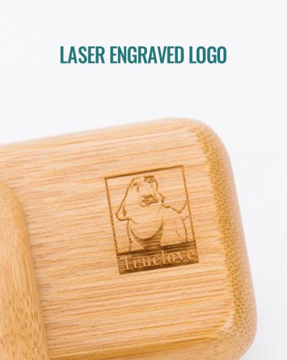 Truelove Bamboo Elegance: Stainless Steel Deep-Care Pet Comb with Ergonomic Design (TLK20131)