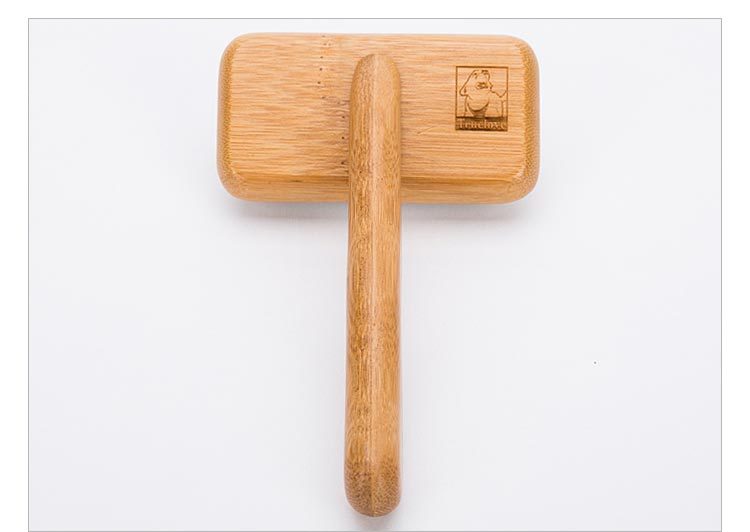 Truelove Bamboo Elegance: Stainless Steel Deep-Care Pet Comb with Ergonomic Design (TLK20131)