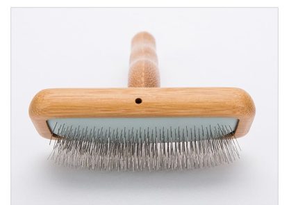 Truelove Bamboo Elegance: Stainless Steel Deep-Care Pet Comb with Ergonomic Design (TLK20131)