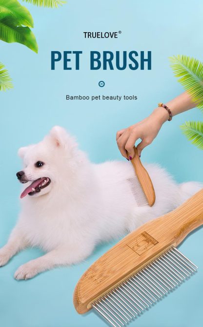 Truelove FurPerfection: Bamboo Crafted Brush with Ergonomic Comfort Handle (TLK22131)