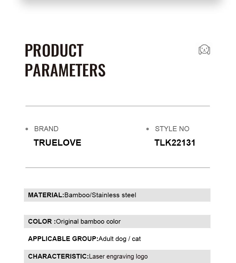 Truelove FurPerfection: Bamboo Crafted Brush with Ergonomic Comfort Handle (TLK22131)