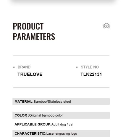 Truelove FurPerfection: Bamboo Crafted Brush with Ergonomic Comfort Handle (TLK22131)