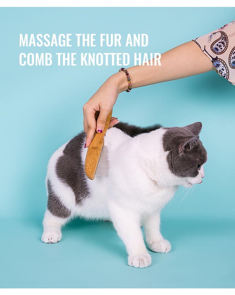 Truelove FurPerfection: Bamboo Crafted Brush with Ergonomic Comfort Handle (TLK22131)