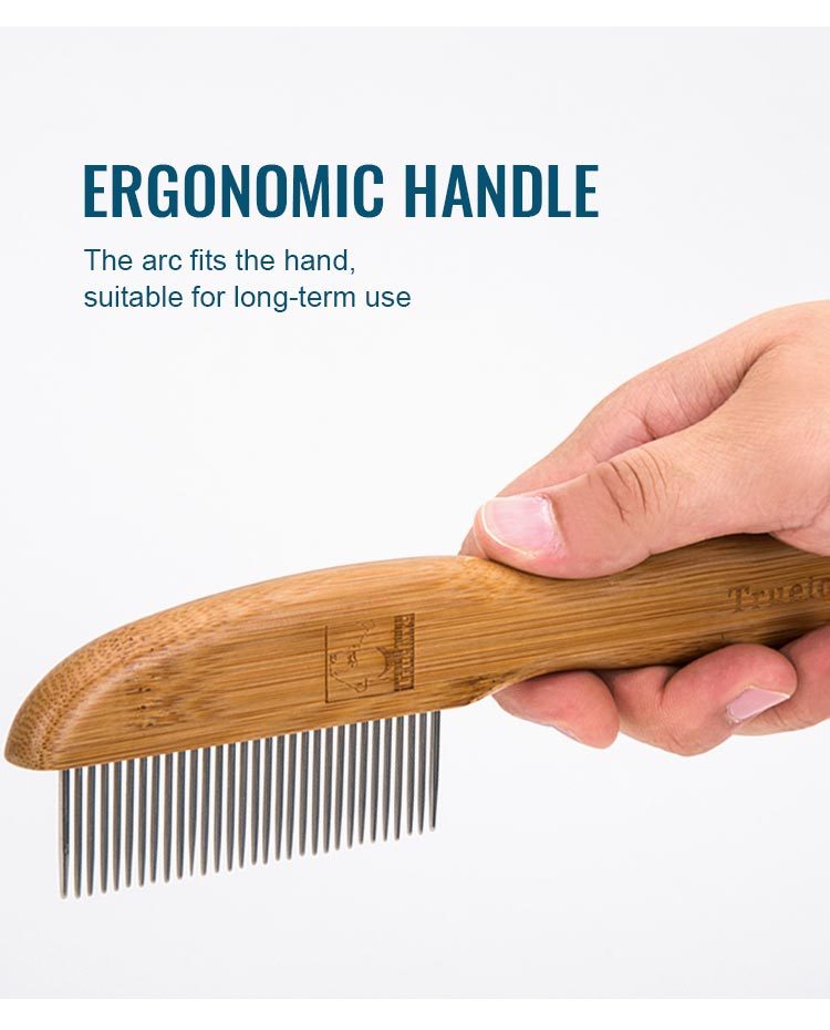 Truelove FurPerfection: Bamboo Crafted Brush with Ergonomic Comfort Handle (TLK22131)