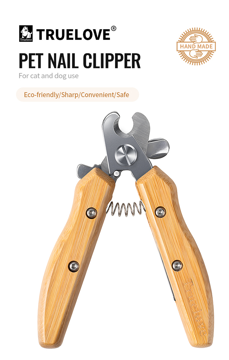Truelove Professional Stainless Steel Dog Cat Pet Nail Clipper Novice-Friendly Bamboo Claw Scissors Pet Care Grooming Set (TLK26131)