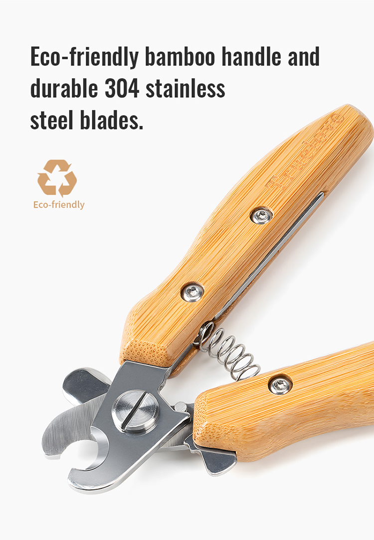 Truelove Professional Stainless Steel Dog Cat Pet Nail Clipper Novice-Friendly Bamboo Claw Scissors Pet Care Grooming Set (TLK26131)