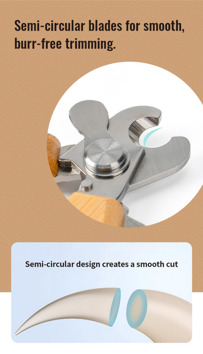 Truelove Professional Stainless Steel Dog Cat Pet Nail Clipper Novice-Friendly Bamboo Claw Scissors Pet Care Grooming Set (TLK26131)