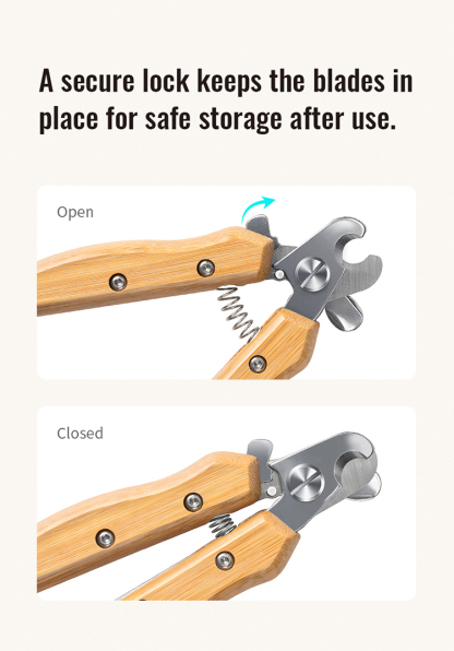 Truelove Professional Stainless Steel Dog Cat Pet Nail Clipper Novice-Friendly Bamboo Claw Scissors Pet Care Grooming Set (TLK26131)