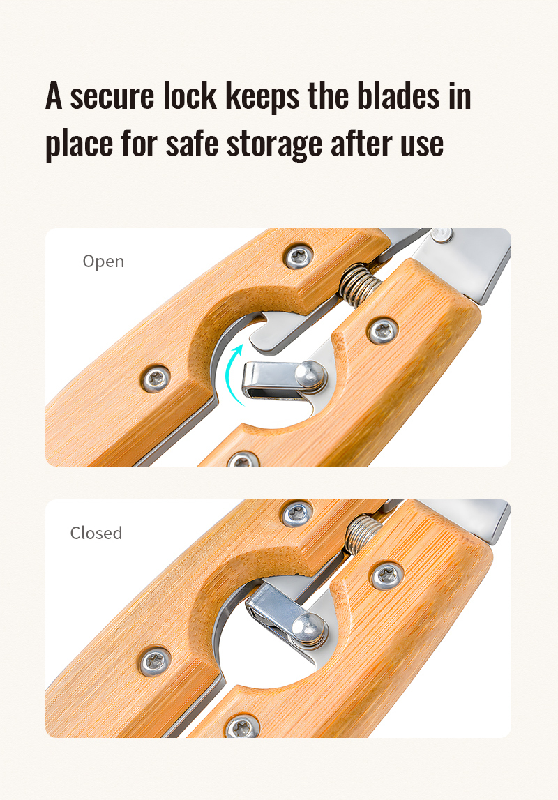 Truelove Professional Bamboo Pet Nail Clipper for Cats Dogs Eco-Friendly Stainless Steel (TLK27131)