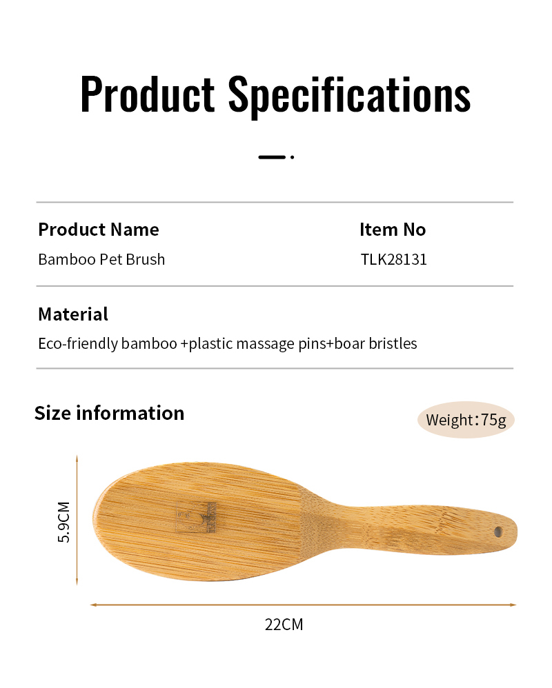 Truelove Professional Bamboo Pet Nail Clipper for Cats Dogs Eco-Friendly Stainless Steel (TLK28131)