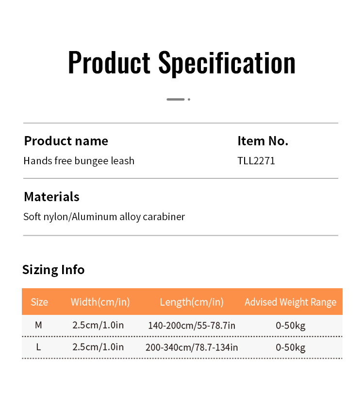 Truelove Nylon Bungee Dog Leash (TLL2271)