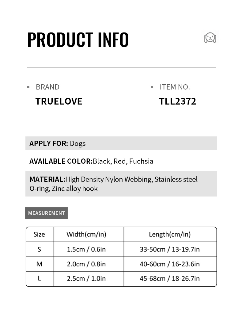 Truelove Nylon Dual Dog Leash Coupler (TLL2372)