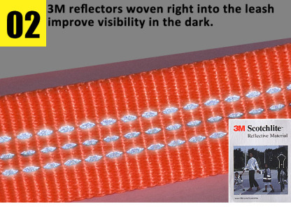 Truelove Dog Leash Nylon Webbing with 3M Reflective Material (TLL2771)