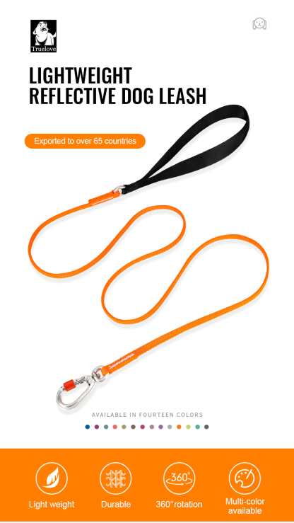 Truelove’s Reflective Lightweight Leash: Nighttime Safety, Daytime Convenience (TLL2772)
