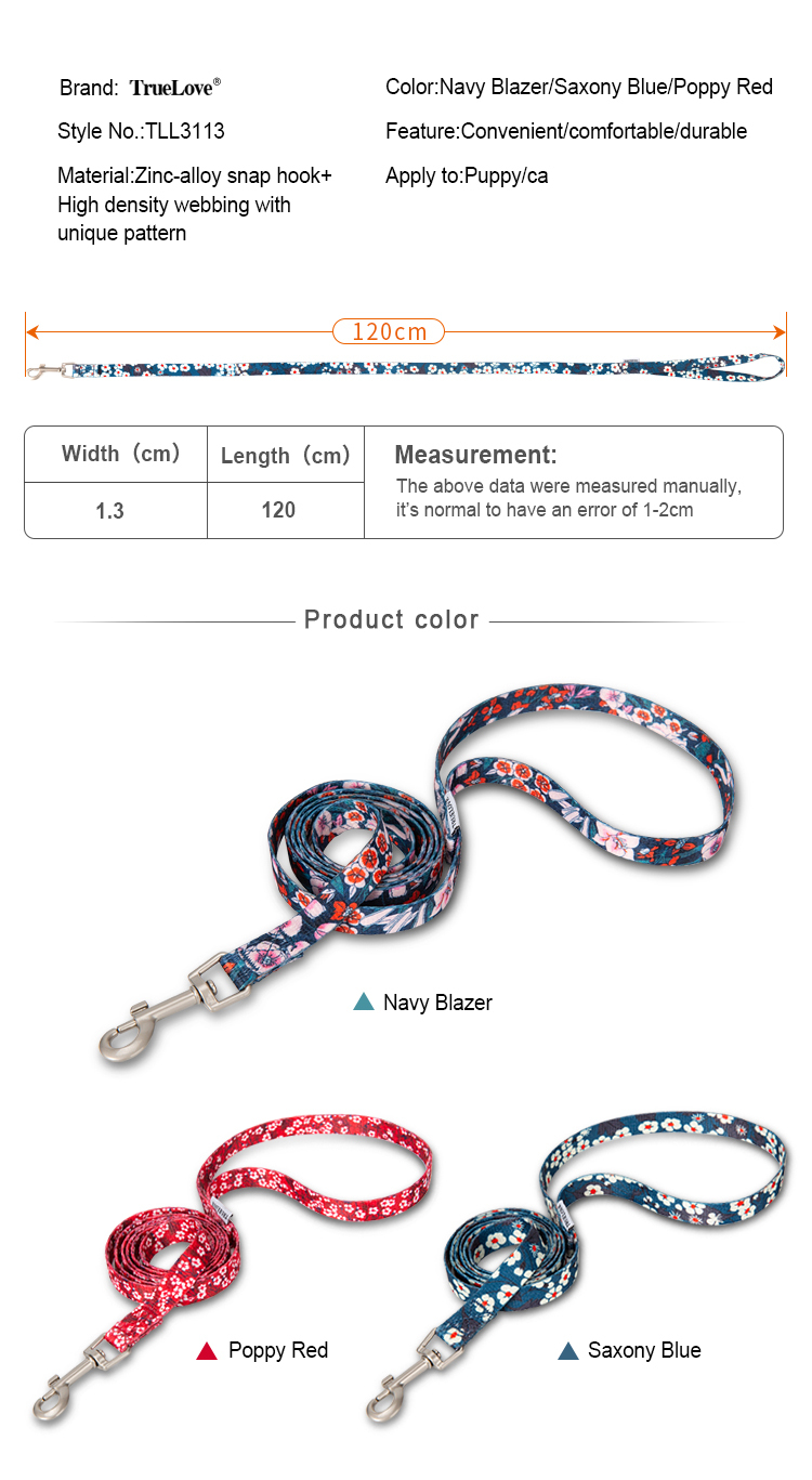 Truelove High-Density Webbing Leash for Puppy and Cat (TLL3113)