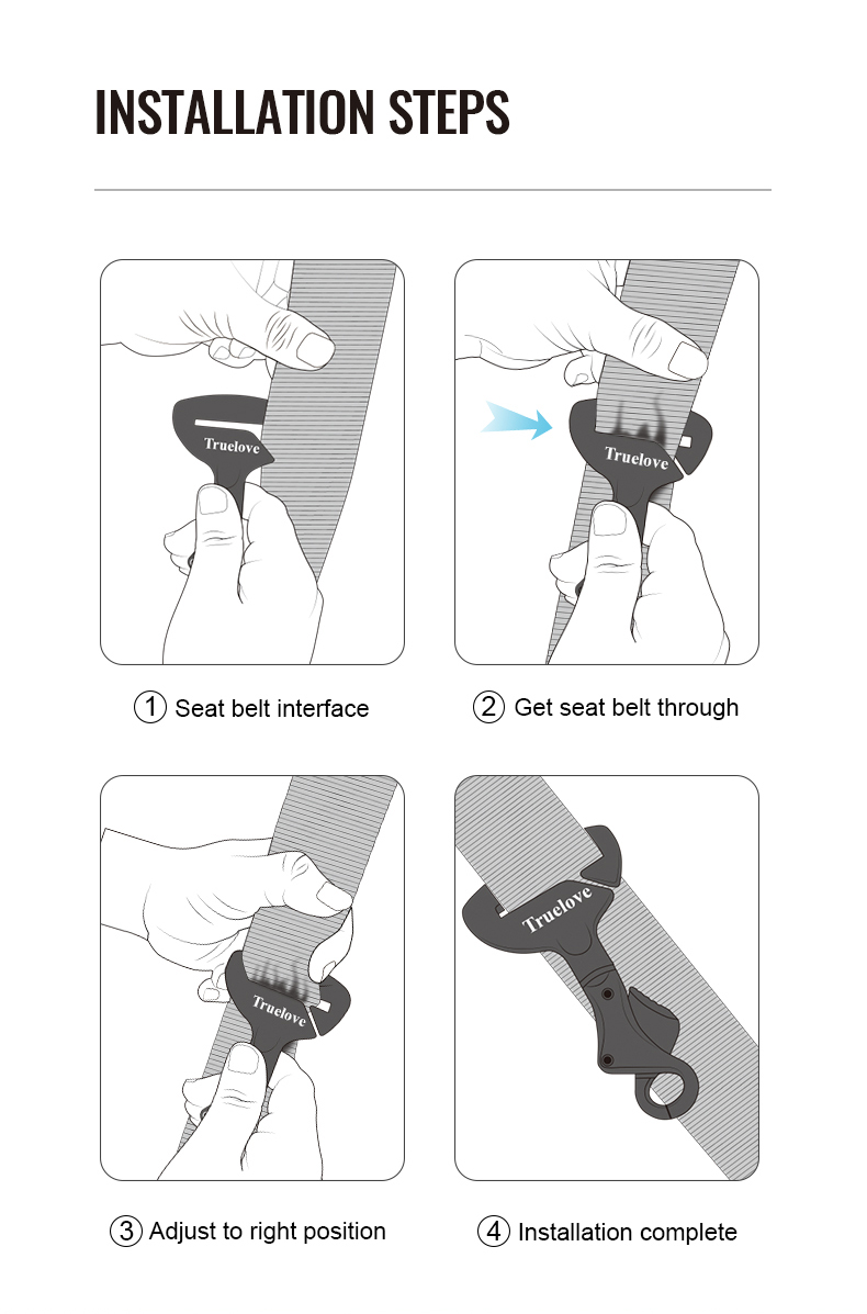 Truelove Ultra-Light Pet Car Safety Lock: Durable, Secure & User-Friendly (TLM1993)