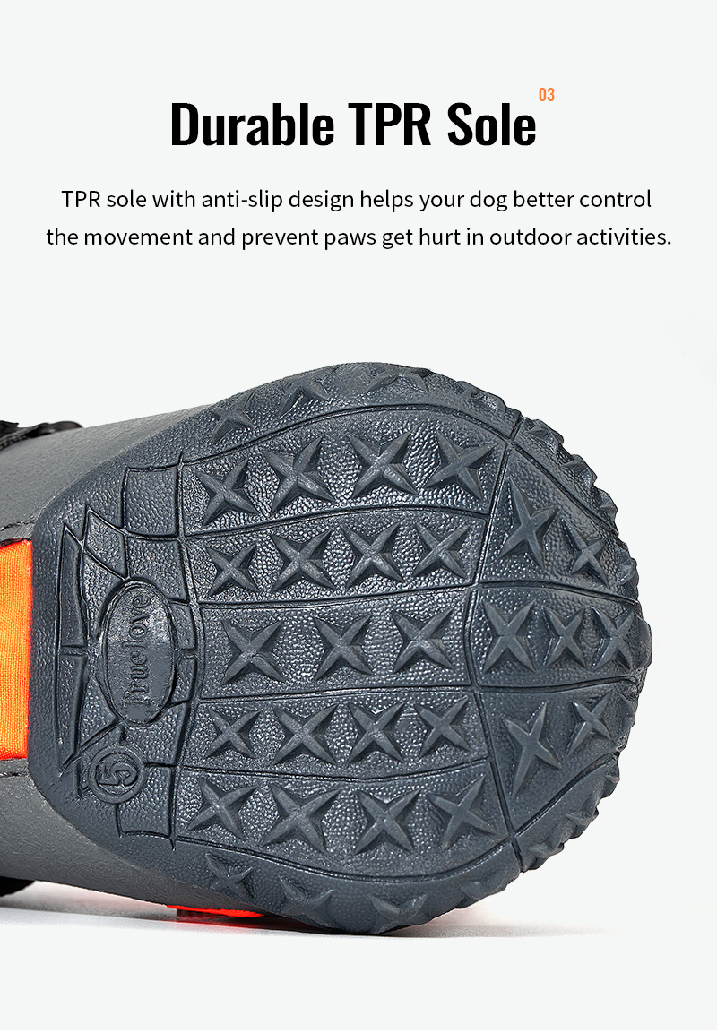 Truelove Anti-Slip Dog Shoe with Hook&Loop Design (TLS3961)