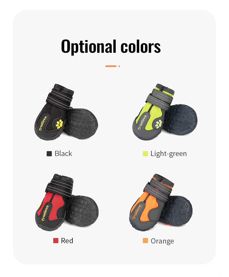 Truelove Anti-Slip Dog Shoe with Hook&Loop Design (TLS3961)