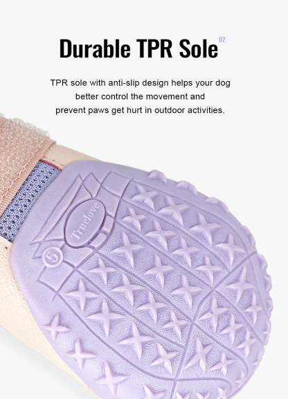 Truelove Breathable Mesh & Leather Outdoor Pet Shoes for Enhanced Paw Protection (TLS3962)