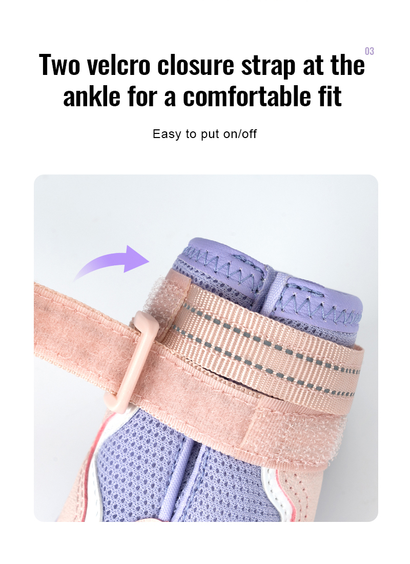 Truelove Breathable Mesh & Leather Outdoor Pet Shoes for Enhanced Paw Protection (TLS3962)