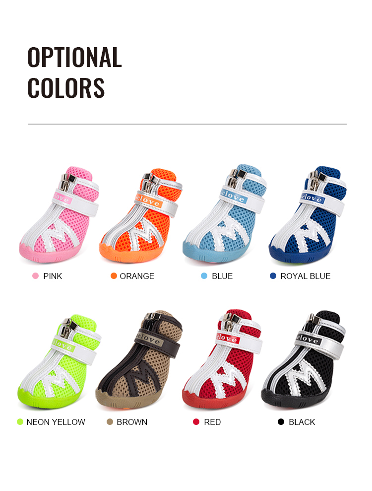 Truelove Breathable Mesh Pet Shoes for Comfort and Traction (TLS5911)
