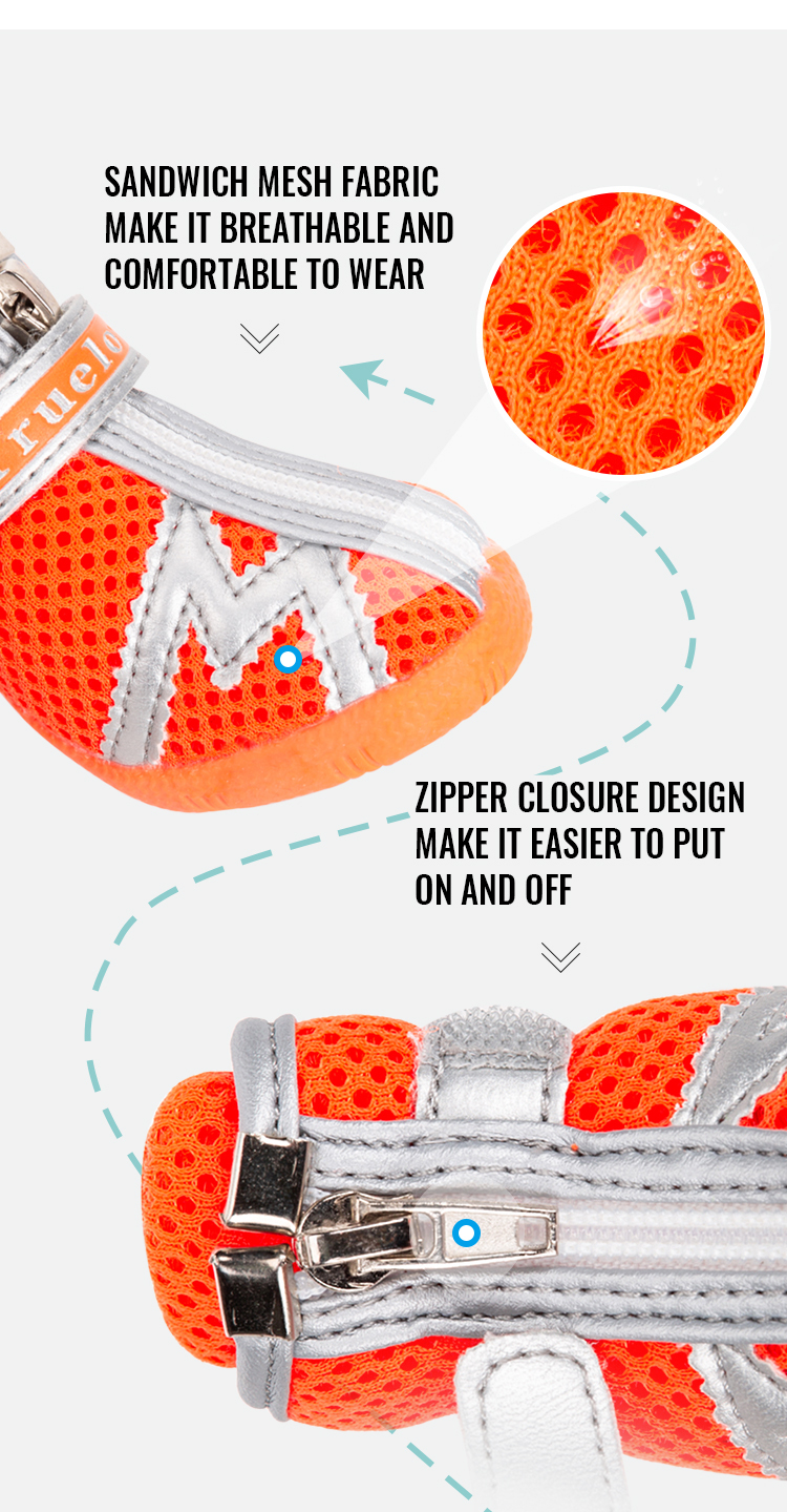 Truelove Breathable Mesh Pet Shoes for Comfort and Traction (TLS5911)