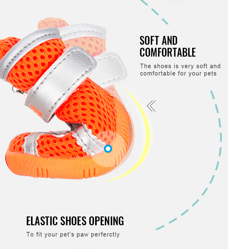 Truelove Breathable Mesh Pet Shoes for Comfort and Traction (TLS5911)