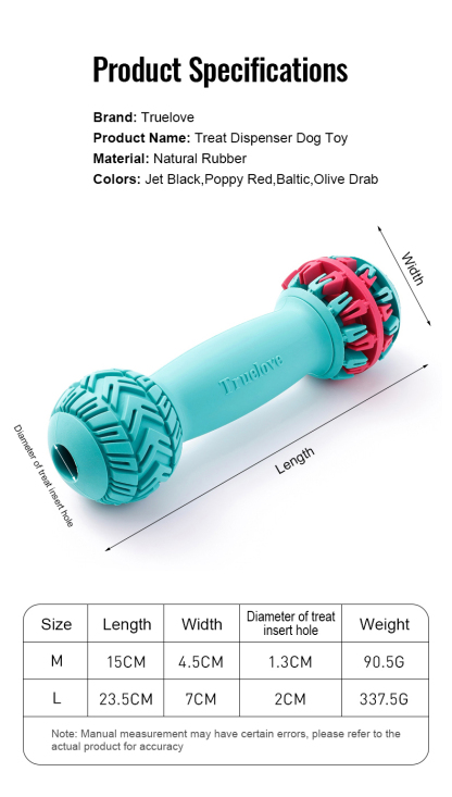 Truelove Engaging Play Non-Toxic Treat Dispenser with Rotating End (TLT2606)