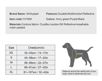 Winhyepet Tactical Military Backpack with reflective (YH1806)