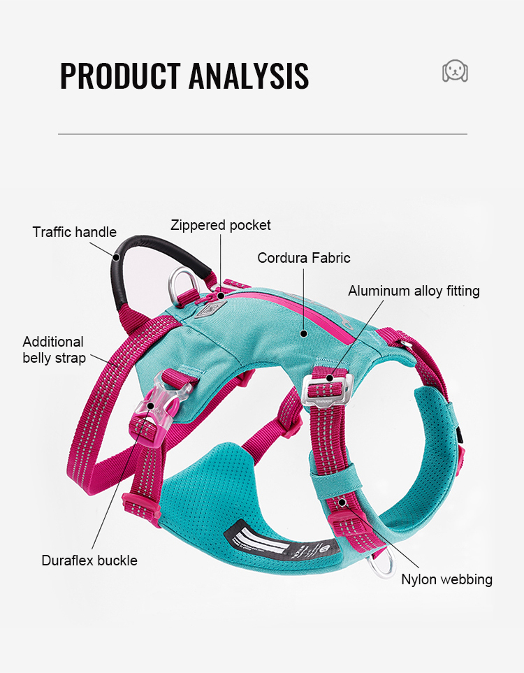 Winhyepet Escape-proof harness with zippered pocket (YH1811)