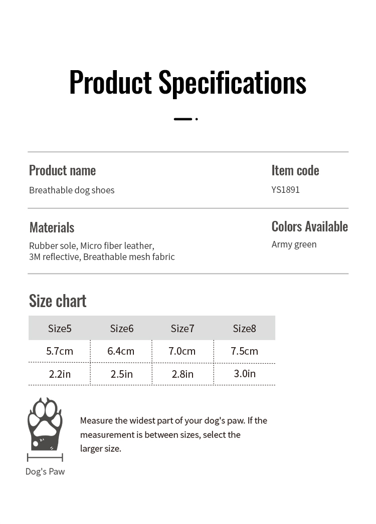 Winhyepet Explorer dog boots (YS1891)